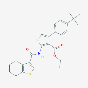 ethyl 4-(4-tert-butylphenyl)-2-[(4,5,6,7-tetrahydro-1-benzothien-3-ylcarbonyl)amino]-3-thiophenecarboxylate