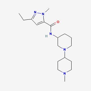 3-ethyl-1-methyl-N-(1'-methyl-1,4'-bipiperidin-3-yl)-1H-pyrazole-5-carboxamide