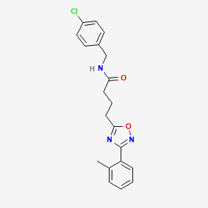 N-(4-chlorobenzyl)-4-[3-(2-methylphenyl)-1,2,4-oxadiazol-5-yl]butanamide