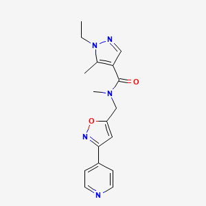 1-ethyl-N,5-dimethyl-N-[(3-pyridin-4-ylisoxazol-5-yl)methyl]-1H-pyrazole-4-carboxamide