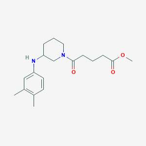 methyl 5-{3-[(3,4-dimethylphenyl)amino]-1-piperidinyl}-5-oxopentanoate