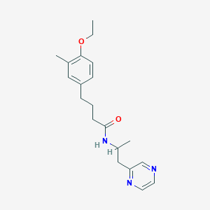 4-(4-ethoxy-3-methylphenyl)-N-(1-methyl-2-pyrazin-2-ylethyl)butanamide