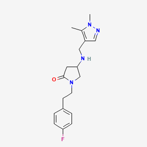 4-{[(1,5-dimethyl-1H-pyrazol-4-yl)methyl]amino}-1-[2-(4-fluorophenyl)ethyl]-2-pyrrolidinone