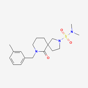 N,N-dimethyl-7-(3-methylbenzyl)-6-oxo-2,7-diazaspiro[4.5]decane-2-sulfonamide