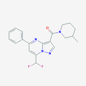 7-(Difluoromethyl)-3-[(3-methyl-1-piperidinyl)carbonyl]-5-phenylpyrazolo[1,5-a]pyrimidine