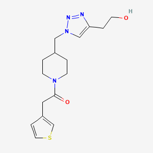 molecular formula C16H22N4O2S B4531471 2-(1-{[1-(3-thienylacetyl)-4-piperidinyl]methyl}-1H-1,2,3-triazol-4-yl)ethanol 