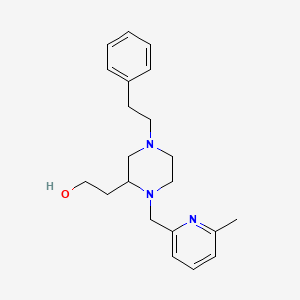 molecular formula C21H29N3O B4531478 2-[1-[(6-methyl-2-pyridinyl)methyl]-4-(2-phenylethyl)-2-piperazinyl]ethanol 