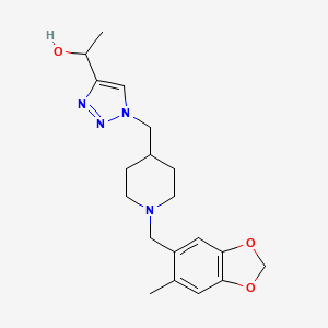 1-[1-({1-[(6-methyl-1,3-benzodioxol-5-yl)methyl]-4-piperidinyl}methyl)-1H-1,2,3-triazol-4-yl]ethanol trifluoroacetate (salt)