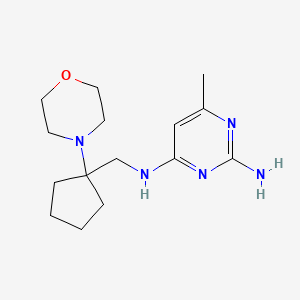 6-methyl-N~4~-{[1-(4-morpholinyl)cyclopentyl]methyl}-2,4-pyrimidinediamine