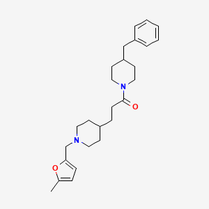 4-benzyl-1-(3-{1-[(5-methyl-2-furyl)methyl]-4-piperidinyl}propanoyl)piperidine