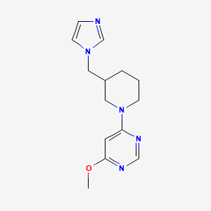 molecular formula C14H19N5O B4531547 4-[3-(1H-imidazol-1-ylmethyl)piperidin-1-yl]-6-methoxypyrimidine 