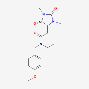 molecular formula C17H23N3O4 B4531548 2-(1,3-dimethyl-2,5-dioxoimidazolidin-4-yl)-N-ethyl-N-(4-methoxybenzyl)acetamide 