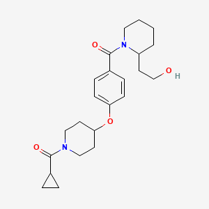 2-[1-(4-{[1-(cyclopropylcarbonyl)-4-piperidinyl]oxy}benzoyl)-2-piperidinyl]ethanol