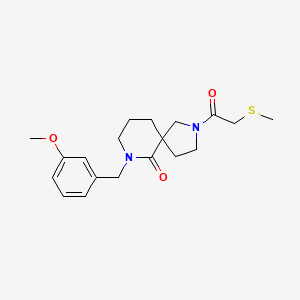 7-(3-methoxybenzyl)-2-[(methylthio)acetyl]-2,7-diazaspiro[4.5]decan-6-one