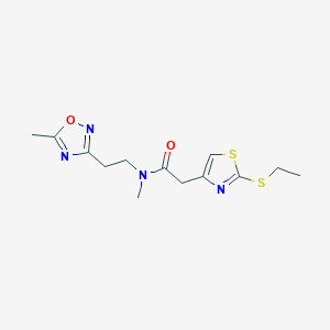 2-[2-(ethylthio)-1,3-thiazol-4-yl]-N-methyl-N-[2-(5-methyl-1,2,4-oxadiazol-3-yl)ethyl]acetamide