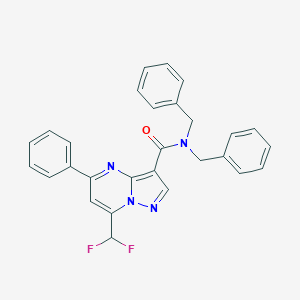 N,N-dibenzyl-7-(difluoromethyl)-5-phenylpyrazolo[1,5-a]pyrimidine-3-carboxamide