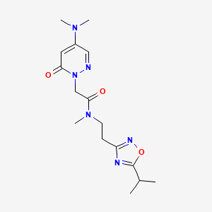 2-[4-(dimethylamino)-6-oxo-1(6H)-pyridazinyl]-N-[2-(5-isopropyl-1,2,4-oxadiazol-3-yl)ethyl]-N-methylacetamide