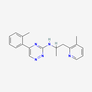 N-[1-methyl-2-(3-methyl-2-pyridinyl)ethyl]-5-(2-methylphenyl)-1,2,4-triazin-3-amine