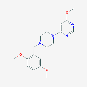 molecular formula C18H24N4O3 B4531614 4-[4-(2,5-dimethoxybenzyl)piperazin-1-yl]-6-methoxypyrimidine 