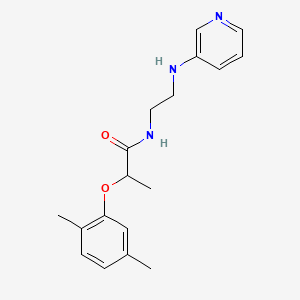 molecular formula C18H23N3O2 B4531656 2-(2,5-dimethylphenoxy)-N-[2-(pyridin-3-ylamino)ethyl]propanamide 