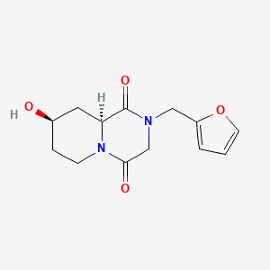 (8R*,9aS*)-2-(2-furylmethyl)-8-hydroxytetrahydro-2H-pyrido[1,2-a]pyrazine-1,4(3H,6H)-dione