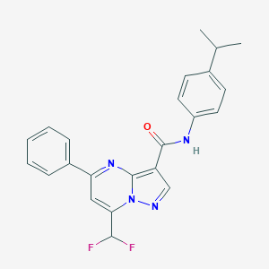 molecular formula C23H20F2N4O B453168 7-(difluoromethyl)-N-(4-isopropylphenyl)-5-phenylpyrazolo[1,5-a]pyrimidine-3-carboxamide 