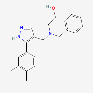 2-(benzyl{[3-(3,4-dimethylphenyl)-1H-pyrazol-4-yl]methyl}amino)ethanol