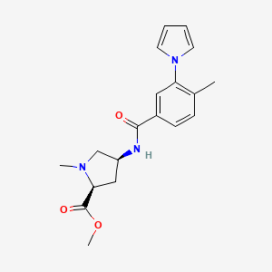 methyl (2S,4S)-1-methyl-4-{[4-methyl-3-(1H-pyrrol-1-yl)benzoyl]amino}pyrrolidine-2-carboxylate