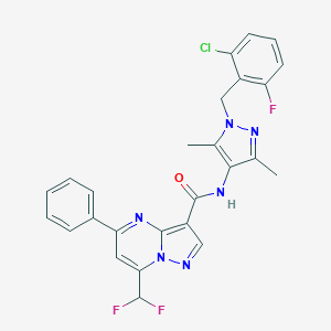 N-[1-(2-chloro-6-fluorobenzyl)-3,5-dimethyl-1H-pyrazol-4-yl]-7-(difluoromethyl)-5-phenylpyrazolo[1,5-a]pyrimidine-3-carboxamide