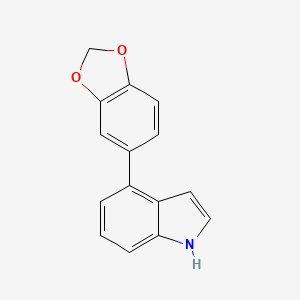 molecular formula C15H11NO2 B4531691 4-(1,3-benzodioxol-5-yl)-1H-indole 