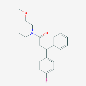 N-ethyl-3-(4-fluorophenyl)-N-(2-methoxyethyl)-3-phenylpropanamide