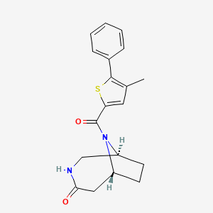 (1S*,6R*)-9-[(4-methyl-5-phenyl-2-thienyl)carbonyl]-3,9-diazabicyclo[4.2.1]nonan-4-one