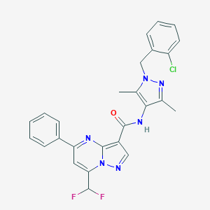 N-[1-(2-chlorobenzyl)-3,5-dimethyl-1H-pyrazol-4-yl]-7-(difluoromethyl)-5-phenylpyrazolo[1,5-a]pyrimidine-3-carboxamide