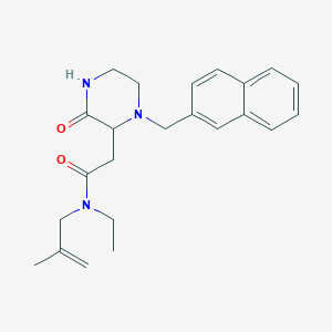 molecular formula C23H29N3O2 B4531731 N-ethyl-N-(2-methyl-2-propen-1-yl)-2-[1-(2-naphthylmethyl)-3-oxo-2-piperazinyl]acetamide 