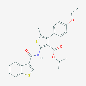 Isopropyl 2-[(1-benzothien-3-ylcarbonyl)amino]-4-(4-ethoxyphenyl)-5-methyl-3-thiophenecarboxylate