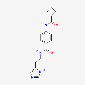 4-[(cyclobutylcarbonyl)amino]-N-[2-(1H-imidazol-4-yl)ethyl]benzamide