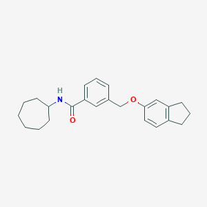 N-cycloheptyl-3-[(2,3-dihydro-1H-inden-5-yloxy)methyl]benzamide