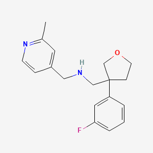 1-[3-(3-fluorophenyl)tetrahydro-3-furanyl]-N-[(2-methyl-4-pyridinyl)methyl]methanamine