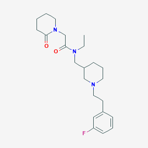 molecular formula C23H34FN3O2 B4531789 N-ethyl-N-({1-[2-(3-fluorophenyl)ethyl]-3-piperidinyl}methyl)-2-(2-oxo-1-piperidinyl)acetamide 