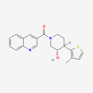 (3S*,4R*)-4-(3-methyl-2-thienyl)-1-(quinolin-3-ylcarbonyl)piperidin-3-ol