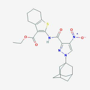 ethyl 2-[({1-(1-adamantyl)-4-nitro-1H-pyrazol-3-yl}carbonyl)amino]-4,5,6,7-tetrahydro-1-benzothiophene-3-carboxylate