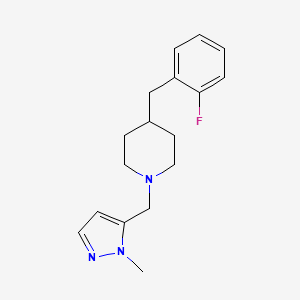 4-(2-fluorobenzyl)-1-[(1-methyl-1H-pyrazol-5-yl)methyl]piperidine trifluoroacetate