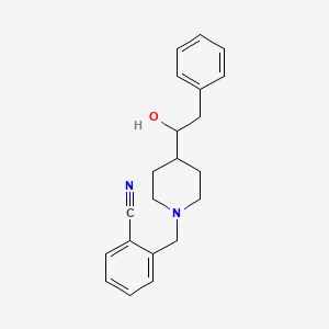 2-{[4-(1-hydroxy-2-phenylethyl)piperidin-1-yl]methyl}benzonitrile