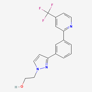 2-(3-{3-[4-(trifluoromethyl)-2-pyridinyl]phenyl}-1H-pyrazol-1-yl)ethanol