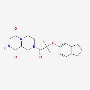 8-[2-(2,3-dihydro-1H-inden-5-yloxy)-2-methylpropanoyl]tetrahydro-2H-pyrazino[1,2-a]pyrazine-1,4(3H,6H)-dione