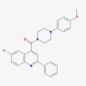 molecular formula C27H24BrN3O2 B453185 (6-Bromo-2-phenylquinolin-4-yl)[4-(4-methoxyphenyl)piperazin-1-yl]methanone 