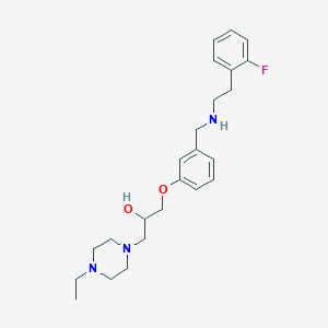 molecular formula C24H34FN3O2 B4531856 1-(4-ethyl-1-piperazinyl)-3-[3-({[2-(2-fluorophenyl)ethyl]amino}methyl)phenoxy]-2-propanol 