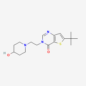 6-tert-butyl-3-[2-(4-hydroxypiperidin-1-yl)ethyl]thieno[3,2-d]pyrimidin-4(3H)-one