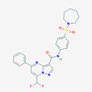 N-[4-(azepan-1-ylsulfonyl)phenyl]-7-(difluoromethyl)-5-phenylpyrazolo[1,5-a]pyrimidine-3-carboxamide