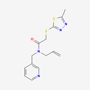 N-allyl-2-[(5-methyl-1,3,4-thiadiazol-2-yl)thio]-N-(pyridin-3-ylmethyl)acetamide